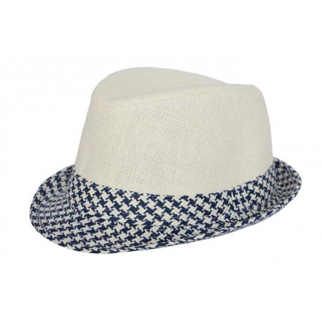 Trilby Sunriver Beige et Bleu Taille unique CHAPEAUX Nyls Création