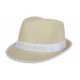 Trilby Whistler Beige et Blanc Taille unique CHAPEAUX Nyls Création