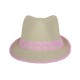 Trilby Whistler Beige et Rose Taille unique CHAPEAUX Nyls Création