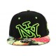 Snapback NY Noire avec visière florale ANCIENNES COLLECTIONS divers