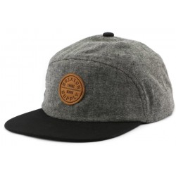 Casquette Brixton 7 panel Oath Charcoal Black ANCIENNES COLLECTIONS divers