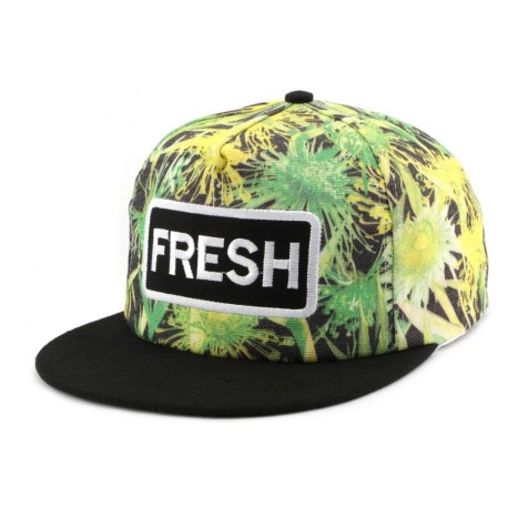 Snapback FRESH Jaune, verte et Noire CASQUETTES Hip Hop Honour