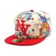 Casquette enfant NY Florale Crème et Rouge de 7 à 12 ans ANCIENNES COLLECTIONS divers