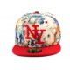 Casquette enfant NY Florale Crème et Rouge de 7 à 12 ans ANCIENNES COLLECTIONS divers