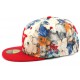 Casquette enfant NY Florale Crème et Rouge de 7 à 12 ans ANCIENNES COLLECTIONS divers