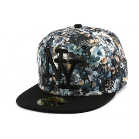 Casquette Enfant NY Florale Noire et Bleue de 7 à 12 ans ANCIENNES COLLECTIONS divers