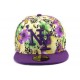 Casquette Enfant NY Florale Violette et Jaune de 7 à 12 ans ANCIENNES COLLECTIONS divers