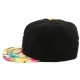 Casquette Enfant NY Noire Visière Florale Jaune et Rose de 7 à 12 ans ANCIENNES COLLECTIONS divers