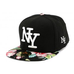 Casquette Enfant NY Noire Visière Florale Rose de 7 à 12 ans ANCIENNES COLLECTIONS divers