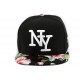 Casquette Enfant NY Noire Visière Florale Rose de 7 à 12 ans ANCIENNES COLLECTIONS divers