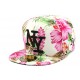 Casquette Enfant NY Florale Crème et Rose de 7 à 12 ans ANCIENNES COLLECTIONS divers