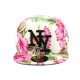 Casquette Enfant NY Florale Crème et Rose de 7 à 12 ans ANCIENNES COLLECTIONS divers