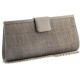 Pochette Mariage Sabine Grise en sisal ANCIENNES COLLECTIONS divers