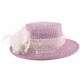 Chapeau Mariage Cunina Mauve et Ecru ANCIENNES COLLECTIONS divers