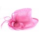 Chapeau Mariage Fama en sisal Fuschia ANCIENNES COLLECTIONS divers