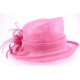 Chapeau Mariage Fama en sisal Fuschia ANCIENNES COLLECTIONS divers