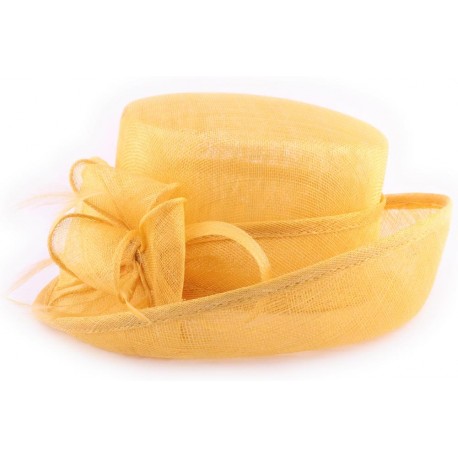 Chapeau Mariage Fides en sisal jaune ANCIENNES COLLECTIONS divers