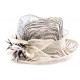 Chapeau Mariage Fraus en sisal zèbre noir et écru ANCIENNES COLLECTIONS divers