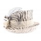 Chapeau Mariage Fraus en sisal zèbre noir et écru ANCIENNES COLLECTIONS divers