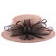 Chapeau Mariage Lucine en sisal Taupe et Marron ANCIENNES COLLECTIONS divers