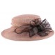 Chapeau Mariage Lucine en sisal Taupe et Marron ANCIENNES COLLECTIONS divers