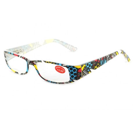 Lunettes Loupes Pop Bleu et Jaune Dioptrie +1 Lunettes Loupes New Time