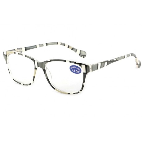 Lunettes Loupes Azza Grise Blanche et Noire Dioptrie +2 Lunettes Loupes New Time