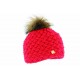 Bonnet Rmoutain Ice Rouge + Pompon Raccon ANCIENNES COLLECTIONS divers