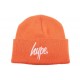 Bonnet à Revers Hype Script Orange et Blanc BONNETS HYPE