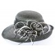 Chapeau cérémonie Adonis en sisal noir ANCIENNES COLLECTIONS divers