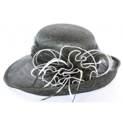 Chapeau cérémonie Adonis en sisal noir ANCIENNES COLLECTIONS divers