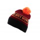 Bonnet à Pompon Hype Bordeaux et Orange ANCIENNES COLLECTIONS divers