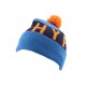 Bonnet à Pompon Hype Bleu et Orange ANCIENNES COLLECTIONS divers