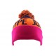 Bonnet à Pompon Hype Rose et Orange ANCIENNES COLLECTIONS divers