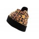 Bonnet à Pompon Hype Leopard et Noir ANCIENNES COLLECTIONS divers