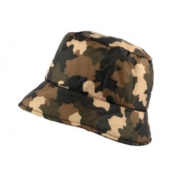 Chapeau Pluie Nyls Création Claire Camouflage marron CHAPEAUX Nyls Création