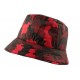 Chapeau Pluie Nyls Création Claire Camouflage Rouge CHAPEAUX Nyls Création