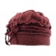 Toque femme en laine bouillie en coloris rose CHAPEAUX Léon montane