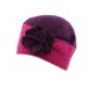 Toque laine bouillie Lydia Léon Montane Pourpre et Fuschia CHAPEAUX Léon montane