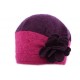 Toque laine bouillie Lydia Léon Montane Pourpre et Fuschia CHAPEAUX Léon montane