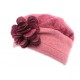 Toque laine bouillie Lydia Léon Montane Rose et Rose Clair CHAPEAUX Nyls Création