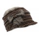 Chapeau Célia Léon Montane en laine bouillie Marron et Beige CHAPEAUX Léon montane