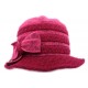 Chapeau Carla Léon Montane laine bouillie Rose et Fuschia CHAPEAUX Léon montane