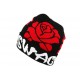 Bonnet Swag Noir et Roses Rouges BONNETS Nyls Création