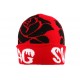 Bonnet Swag Rouge et Roses Noires BONNETS Nyls Création