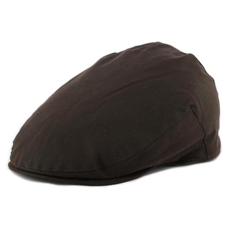 Casquette Plate Christys' London Coton Huilé Marron CASQUETTES Christys' London