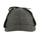 Casquette Sherlock Holmes en tweed gris par Christys' London ANCIENNES COLLECTIONS divers