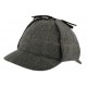 Casquette Sherlock Holmes en tweed gris par Christys' London ANCIENNES COLLECTIONS divers