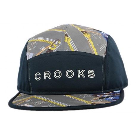 Casquette 5 panel Crooks and Castles Mountaineer Marine ANCIENNES COLLECTIONS divers