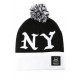 Bonnet Pompon Noir et Blanc NY SSUR ANCIENNES COLLECTIONS divers